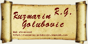 Ruzmarin Golubović vizit kartica